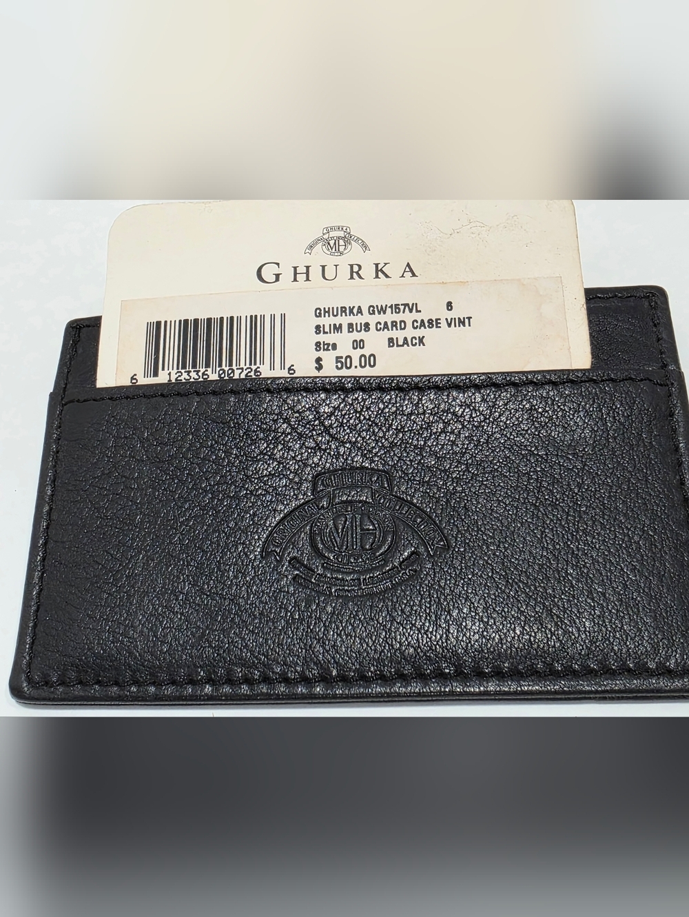 Vintage Ghurka Slim Bus Card Case - Black NWT